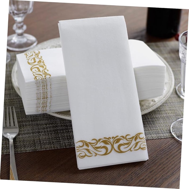 مناديل حفل الاستحمام للعروس وعشاء الزفاف 100 قطعة مناديل مشروبات ورقية سميكة عالية الجودة - Image 5